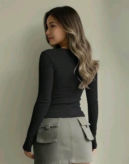 Women blend round neck stylish with top