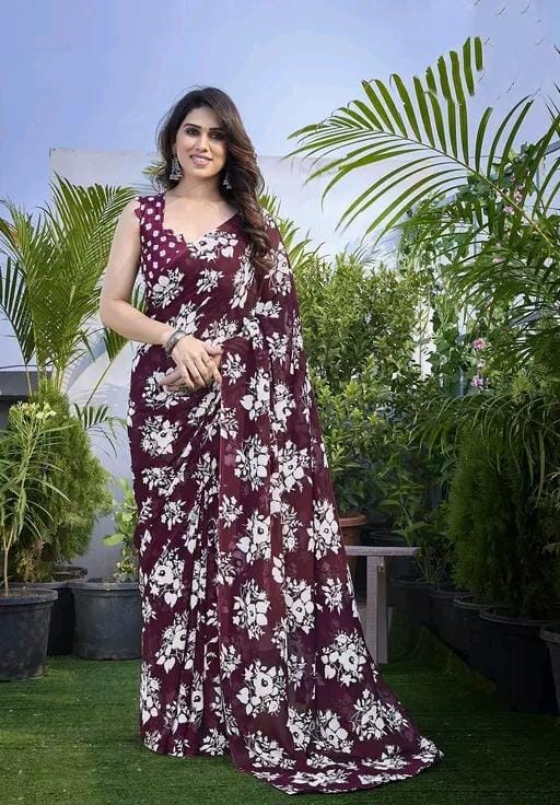 Daily wear style printed saree for women