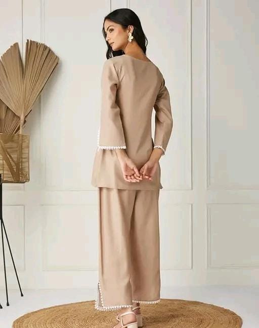 Cotten slub coord set