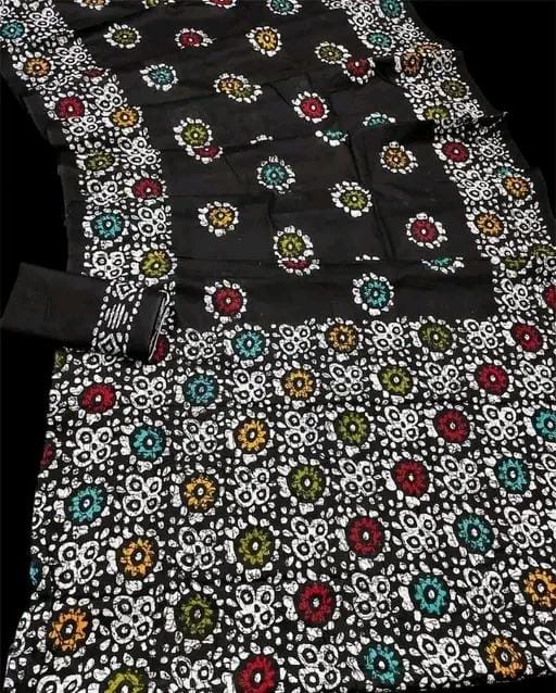 Printed cotton saree