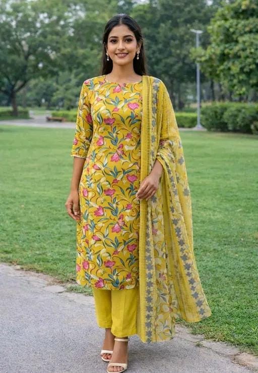 Women's letest cotton sulit and dress material