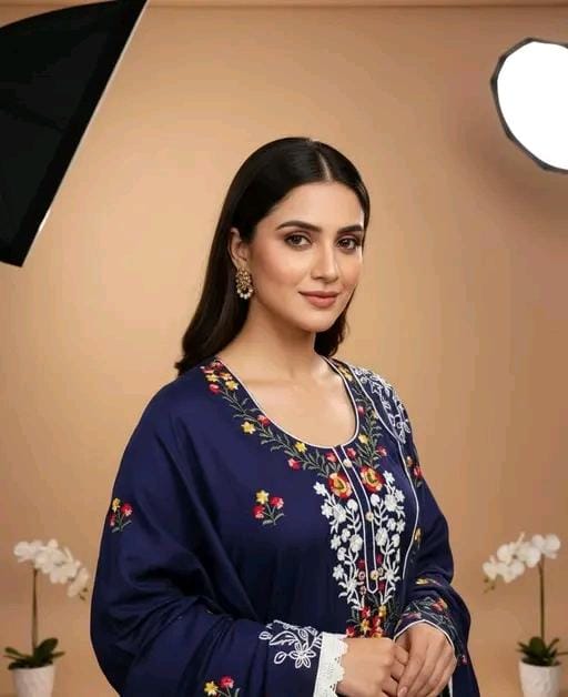 Chanderi cotton salwar suit with dupatta set