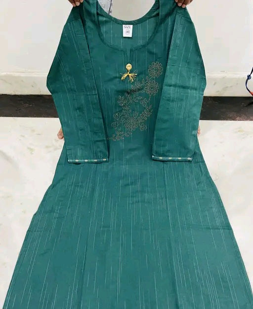 Blue & white priented cotton kurta