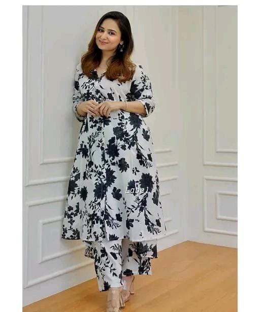Women fancy kurti with bottomwear