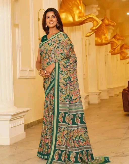 Shirodhari mulmul cotton saree with blouse