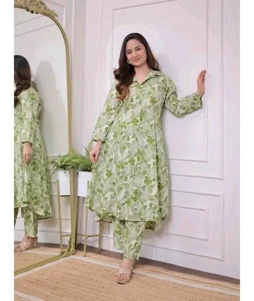 Women fancy kurti with bottomwear