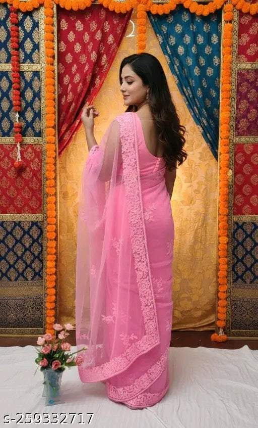 Trend fancy net saree