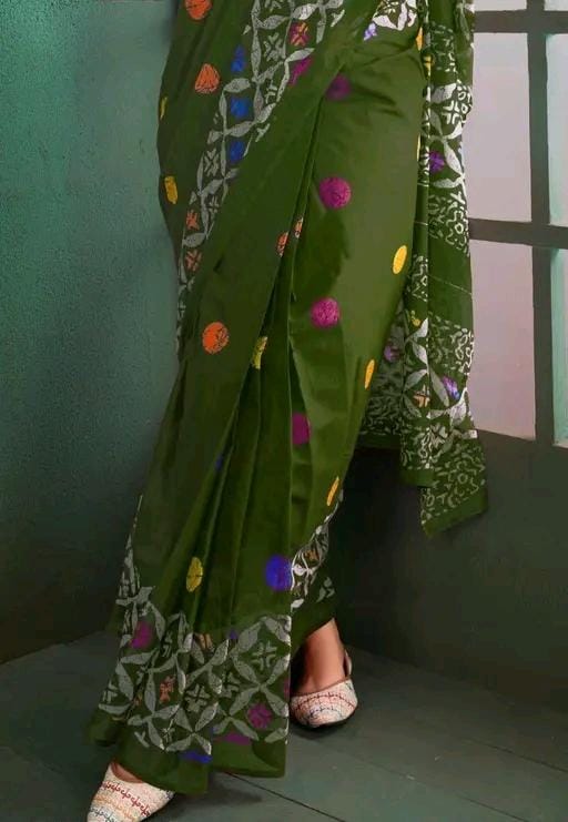 Printed cotton saree