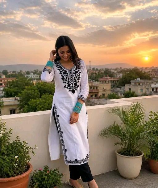 Catalog Name:*Cotton Blend  Women Kurti With Bottomwear*