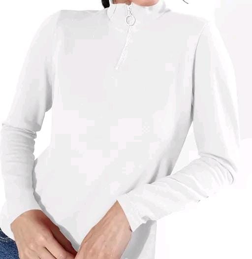 Casual polyester ribbed blend round neck full sleeves stylish