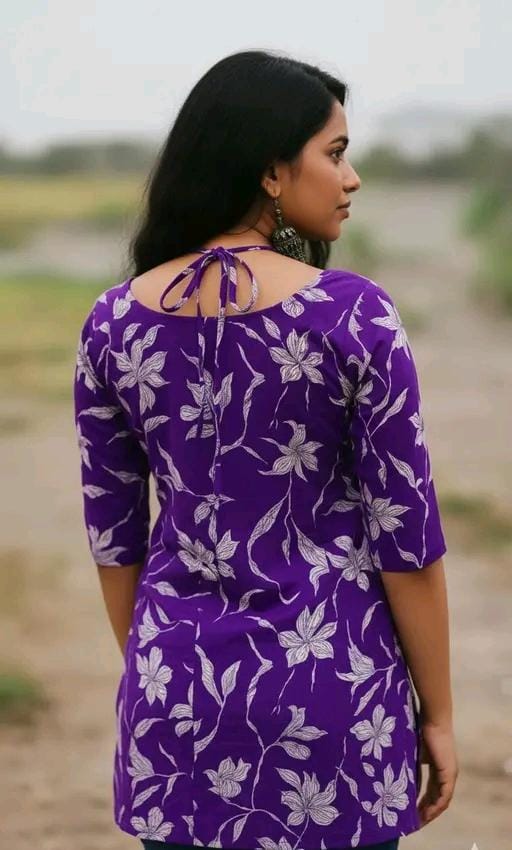 Royon purple short kurti