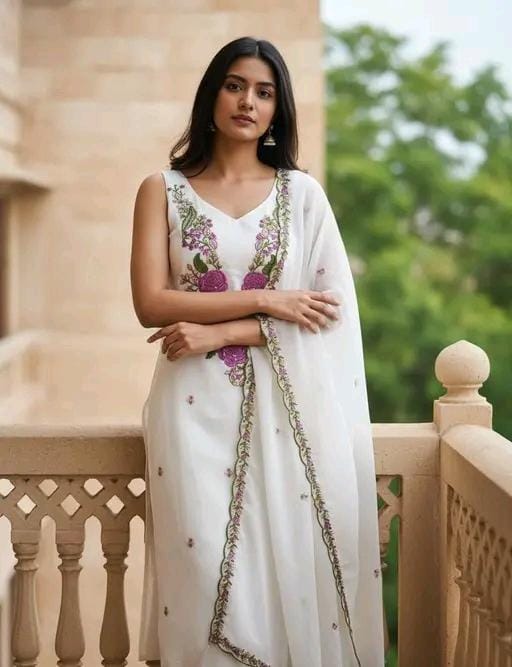 Designer georgette salwar suit dupatta set
