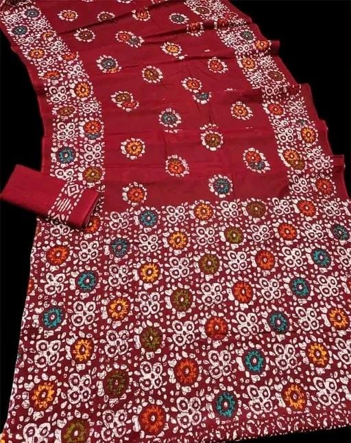 Printed cotton saree