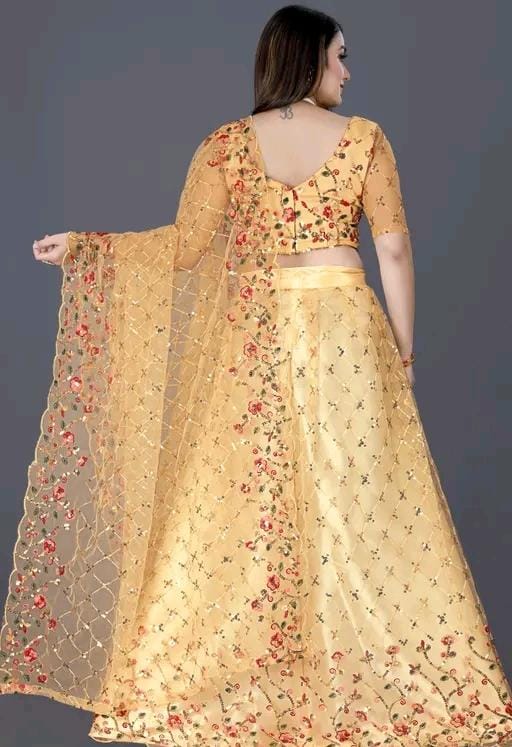 Weddinf wear work lehenga choli