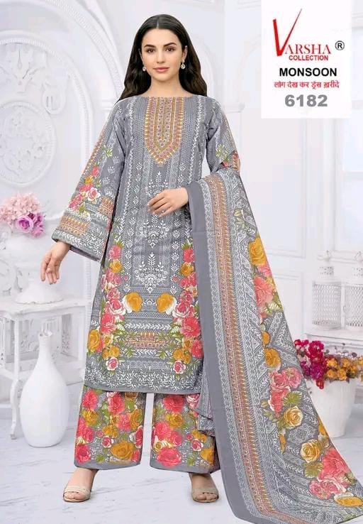 Synthetic dress material pakistani degins