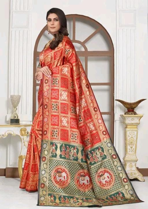 Cotton silk jacquard with blouse