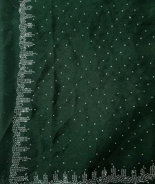 Georgette cutwork fancy diamond saree with blouse