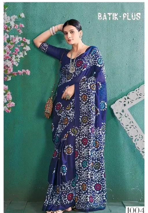 Printed cotton saree