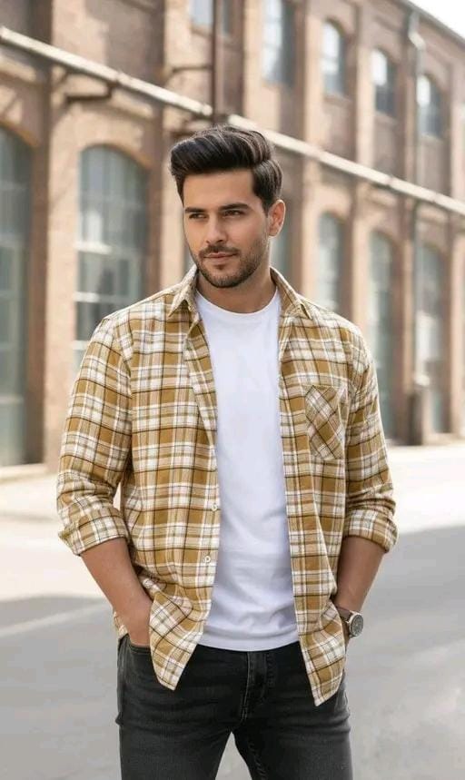 Fancy COTTON CHECKED SHIRT FOR MEN