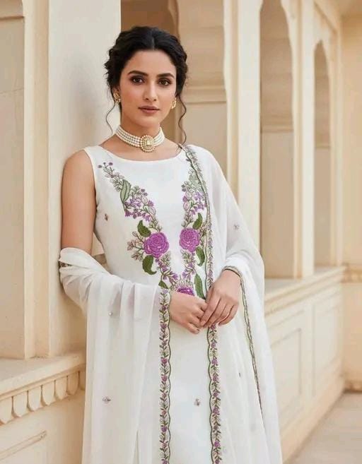 Designer georgette salwar suit dupatta set