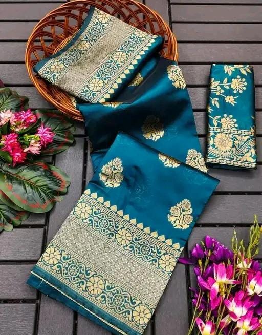 Mor pinch color cute soft and litchi silk saree