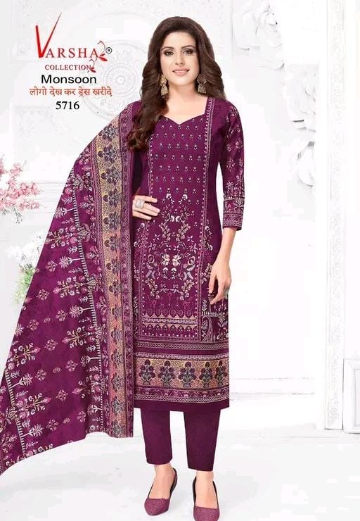 Women crepe fabric frech salwar suit