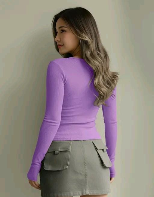 Women blend round neck stylish with top
