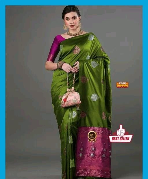 Women fancy jacquard saree