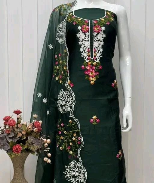 Chanderi cotton salwar suit with dupatta set