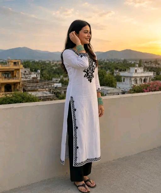 Catalog Name:*Cotton Blend  Women Kurti With Bottomwear*