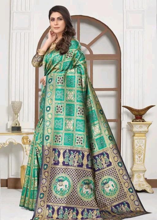 Cotton silk jacquard with blouse