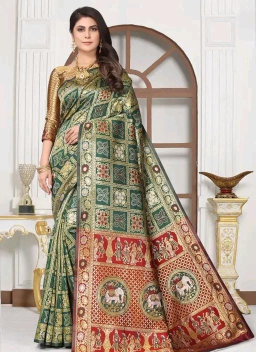 Cotton silk jacquard with blouse