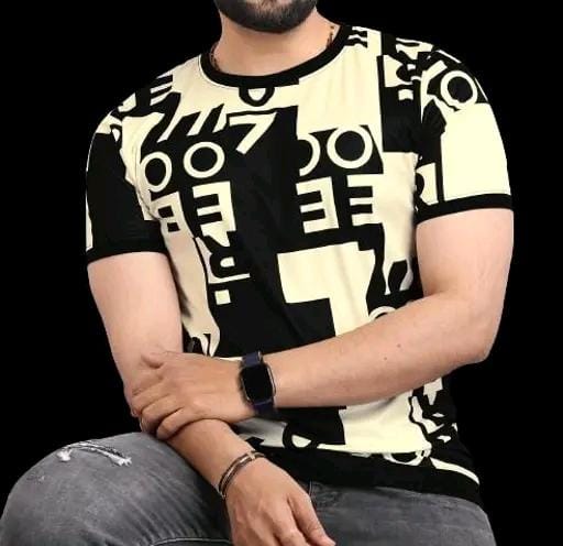 Men's round black tshirts