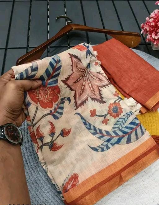 Soft cotton linen sarre for women
