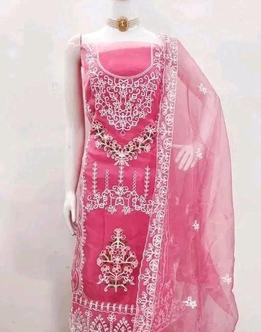 Net suits dress material for women