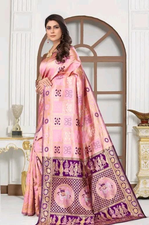 Cotton silk jacquard with blouse