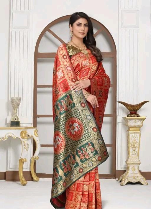 Cotton silk jacquard with blouse