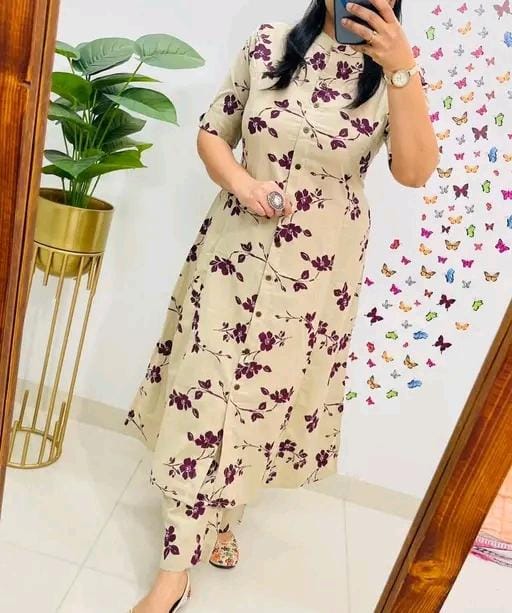 Riwaayat couture floral printed multicolor kurta set for women