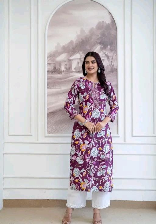 Jivika fancy kurtis fabric:cotton