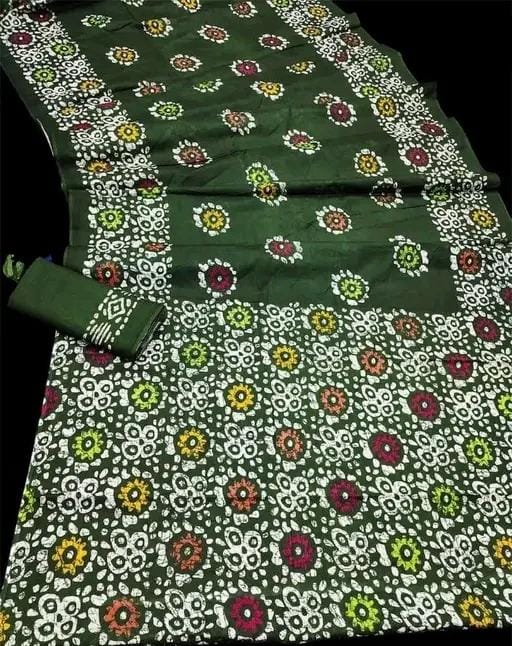 Printed cotton saree