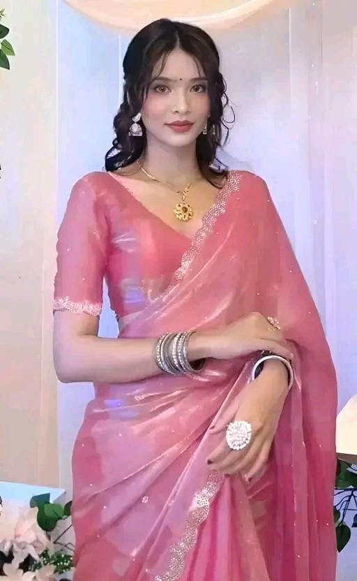 Jimmy chu organza party wear saree