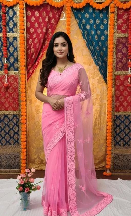 Fancy bollywood net saree