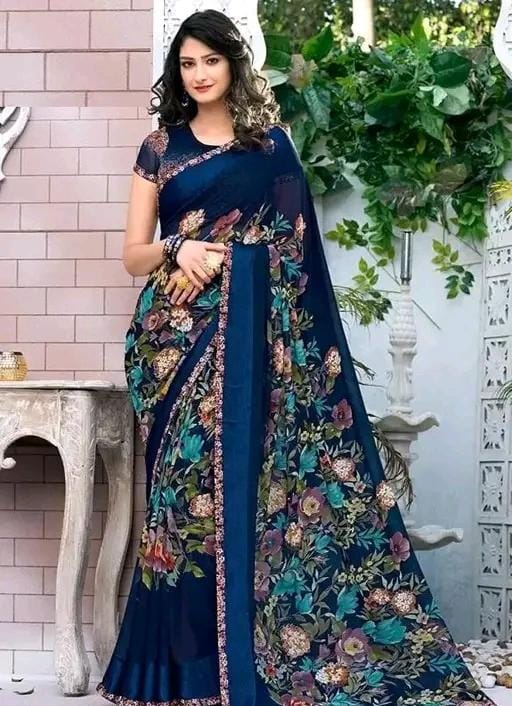 Pack of -2best daily wear georgette printed saree