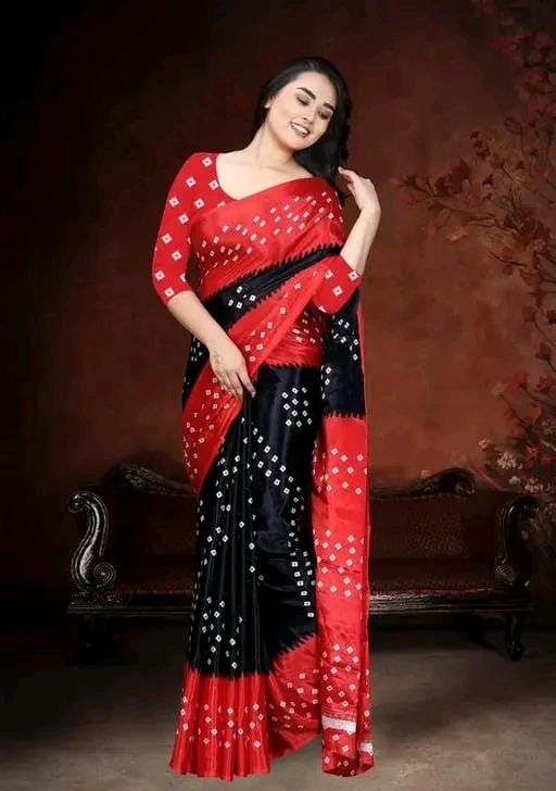 Printed silk daily wear saree