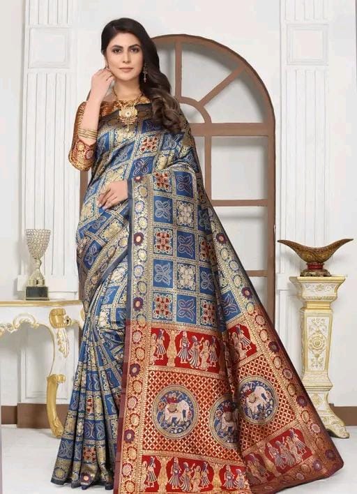 Cotton silk jacquard with blouse