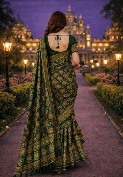 Print kota doriyablocked printed saree for women