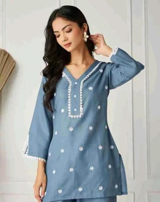 Cotten slub coord set