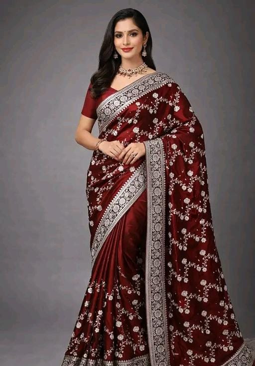 Banarasi satan silk saree for women