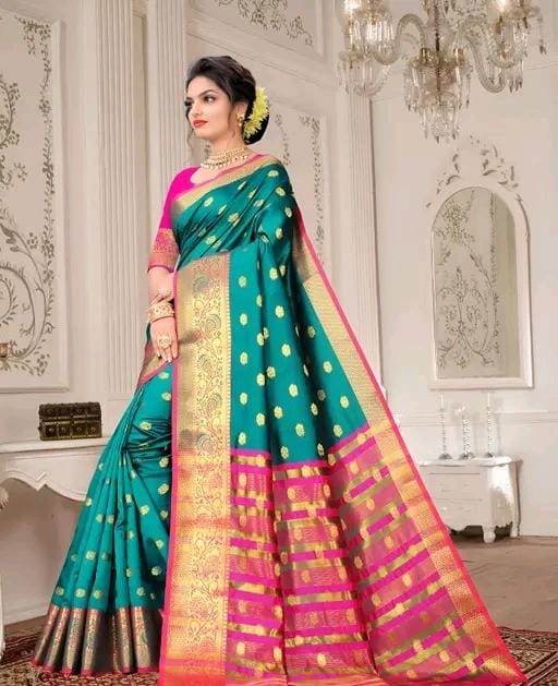 Party wear saree with sparking lace border