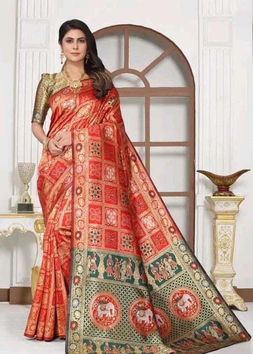 Cotton silk jacquard with blouse